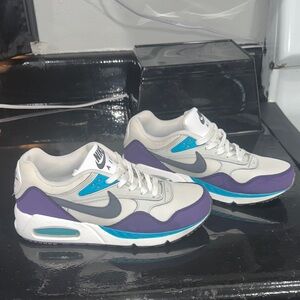 Women’s Nike Air Max Sneakers - White, Purple, Blue, Gray Size 7.5